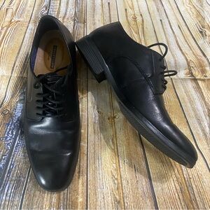 Clarks Black Leather Oxford Derby Dress Shoes Size 7